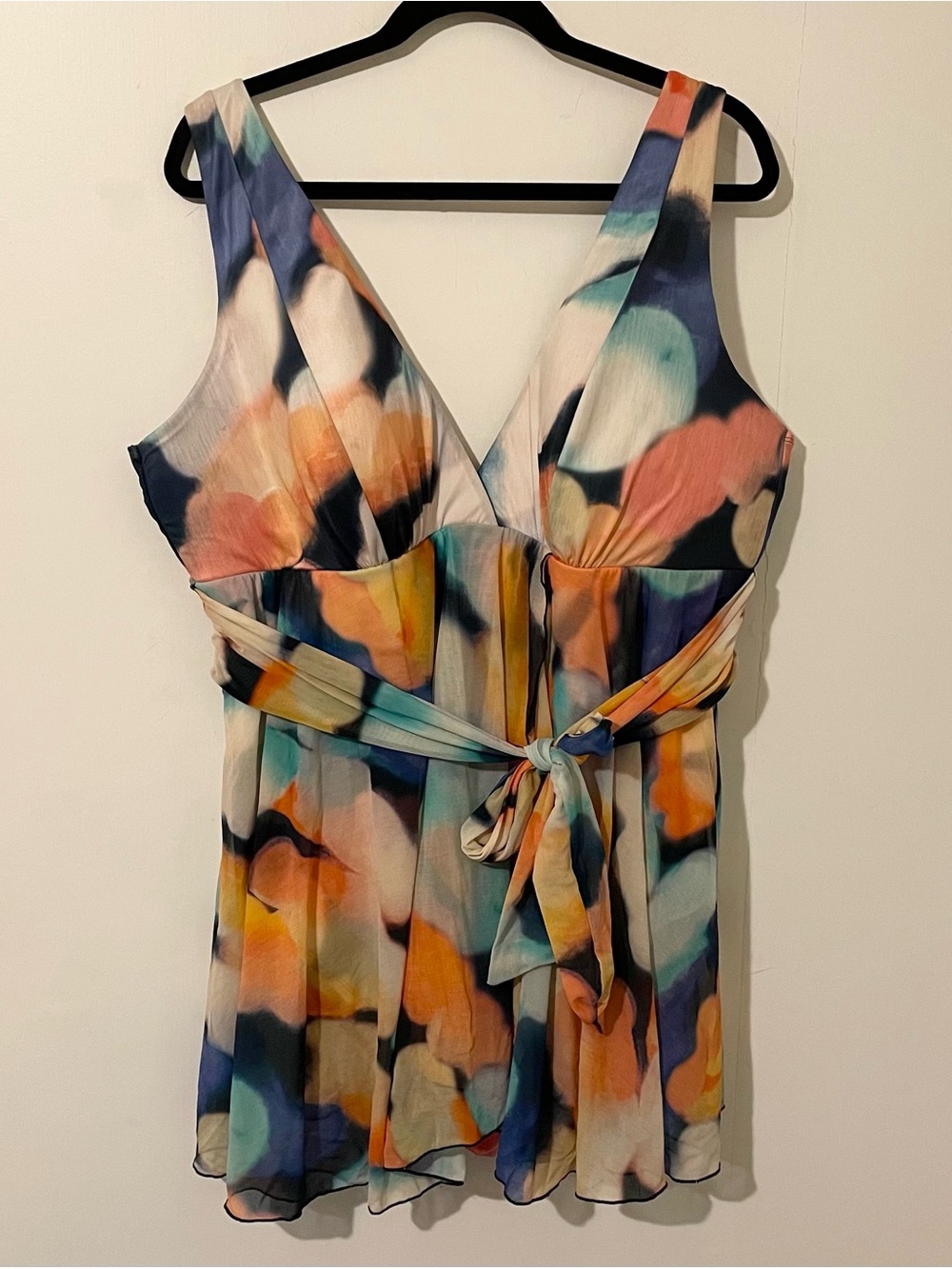 Swim By Cacique Colorful Abstract One Piece Swimsuit Plus Size 24 Lightly Lined